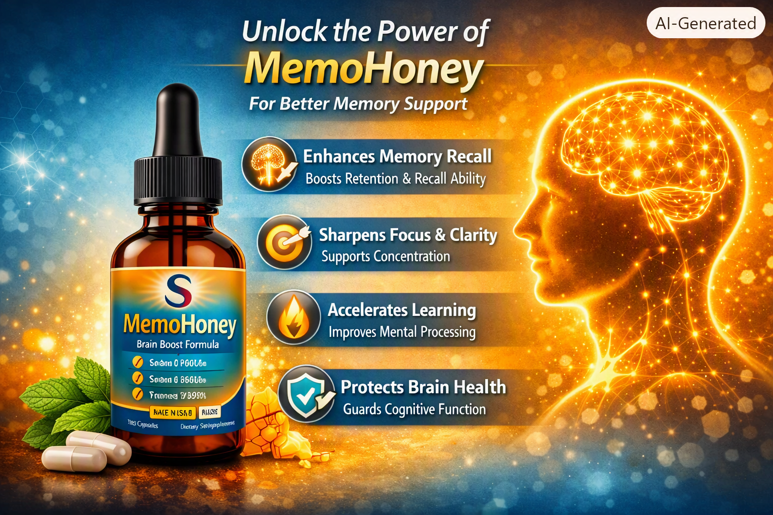 How MemoHoney works to support cerebral blood flow and memory
